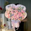 Bó Hoa Tone Hồng Sang Trọng Phối Nhiều Loại Hoa Cao Cấp